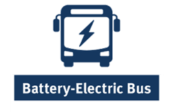 An icon representing battery electric bus